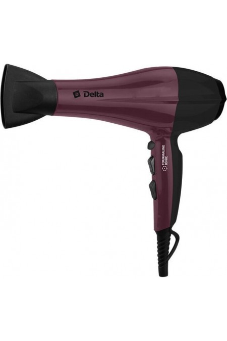 Фен DELTA DL-0937 (черный/бордовый) 