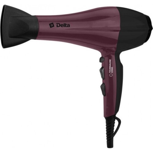 Фен DELTA DL-0937 (черный/бордовый) 