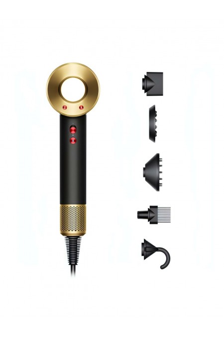 Фен Dyson Supersonic HD07 Onyx/Gold (без кейса) (черный/золотой) 
