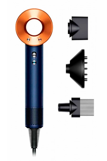 Фен Dyson Supersonic HD07 Prussian Blue/Rich Copper (три насадки, без кейса) (темно-синий/медь) 