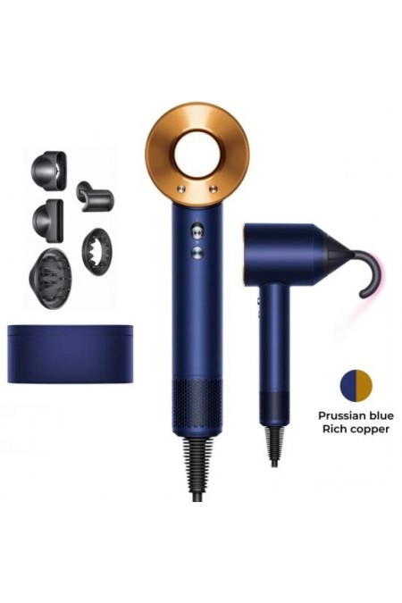 Фен Dyson Supersonic HD08 Prussian blue/Rich Copper (с кейсом) (темно-синий/медь) 