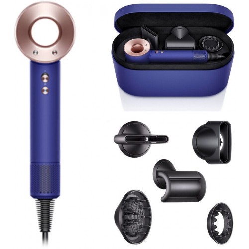 Фен Dyson Supersonic HD08 Vinca Blue/Rose Gold (с кейсом) (синий/розовое золото) 