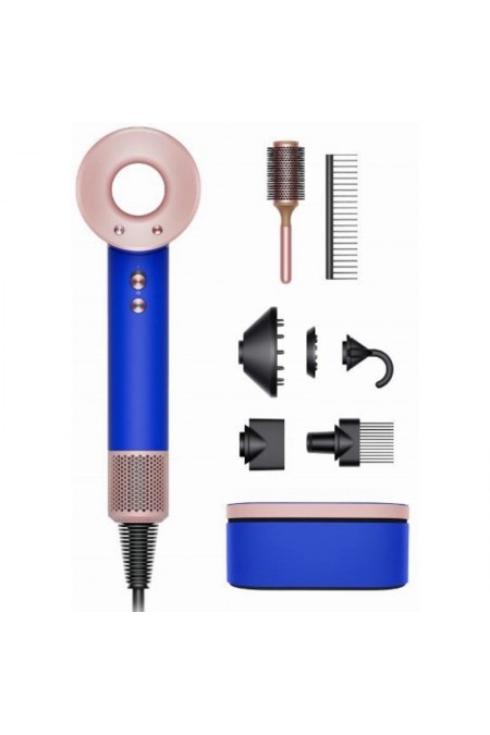 Фен Dyson Supersonic HD15 Blue/Blush (с кейсом) (синий/румяный) 