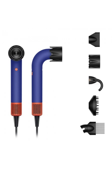 Фен Dyson Supersonic HD18 Vinca Blue /Topaz Orange (без кейса) (синий/оранжевый топаз) 