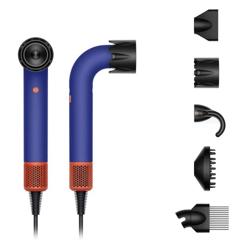 Фен Dyson Supersonic HD18 Vinca Blue /Topaz Orange (без кейса) (синий/оранжевый топаз) 