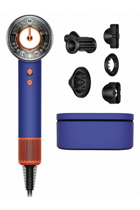 Фен Dyson SuperSonic Nural HD16 Vinca Blue/Topaz Orange (с кейсом) (синий/оранжевый топаз) 