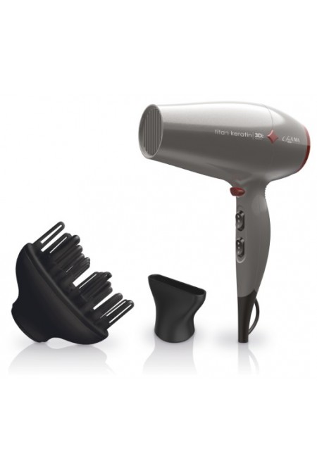 Фен GA.MA Diamond 3D Titan Keratin (GH0303) (серебристый) 
