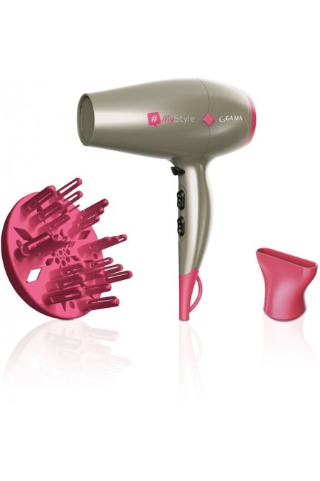 Фен GA.MA Diamond my style (GH0304) (серый/розовый) 