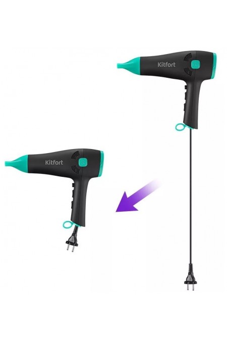 Фен Kitfort КТ-3222 (черный/бирюзовый) 4