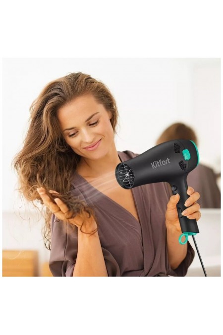 Фен Kitfort КТ-3222 (черный/бирюзовый) 6
