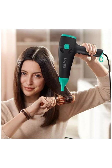 Фен Kitfort КТ-3222 (черный/бирюзовый) 7