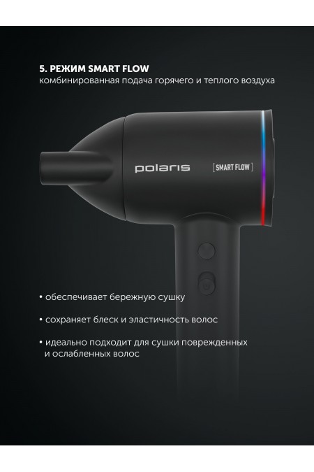 Фен Polaris PHD 1120 (черный) 3