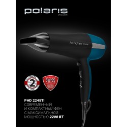 Фен Polaris PHD 2245Ti (черный/зеленый)