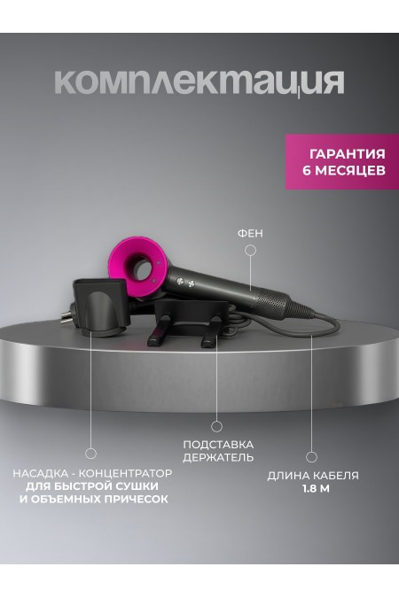 Фен Xiaomi SenCiciMen Hair Dryer HD15 (серый/розовый) 1