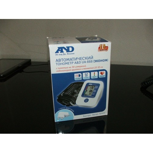 Тонометр AND UA-888AC c манжетой 23-37 см и сетевым адаптером (белый) 3