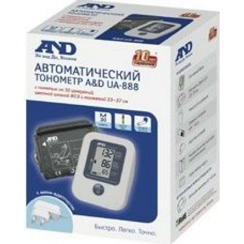 Тонометр AND UA-888AC c манжетой 23-37 см и сетевым адаптером (белый) 8