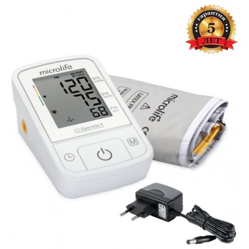 Тонометр Microlife BP A2 Basic с адаптером (белый/серый) 