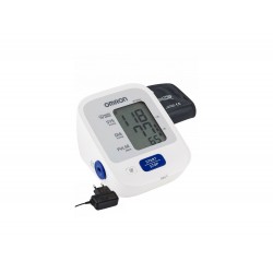 Тонометр Omron M2 Basic + адаптер + универсальная манжета (HEM-7121-ALRU) (белый)