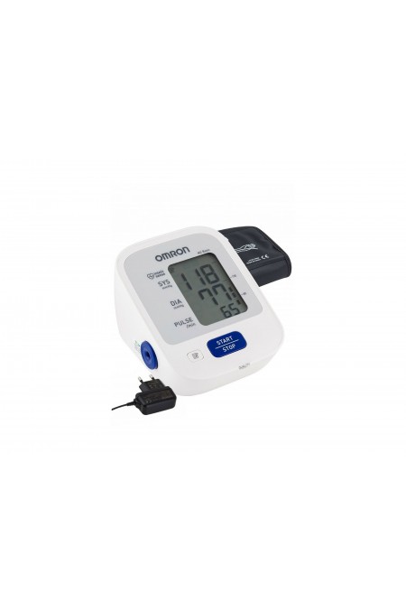 Тонометр Omron M2 Basic + адаптер + универсальная манжета (HEM-7121-ALRU) (белый) 1