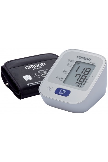 Тонометр Omron M2 Basic + адаптер + универсальная манжета (HEM-7121-ALRU) (белый) 3