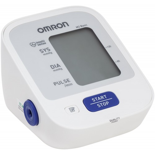 Тонометр Omron M2 Basic + адаптер + универсальная манжета (HEM-7121-ALRU) (белый) 3
