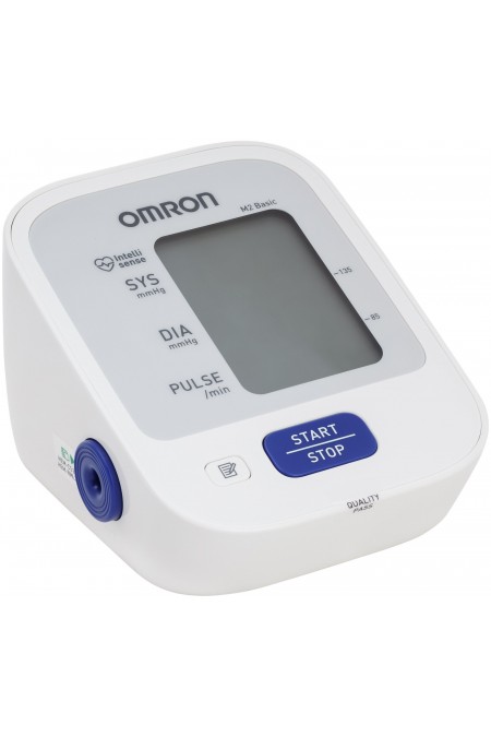 Тонометр Omron M2 Basic + адаптер + универсальная манжета (HEM-7121-ALRU) (белый) 4
