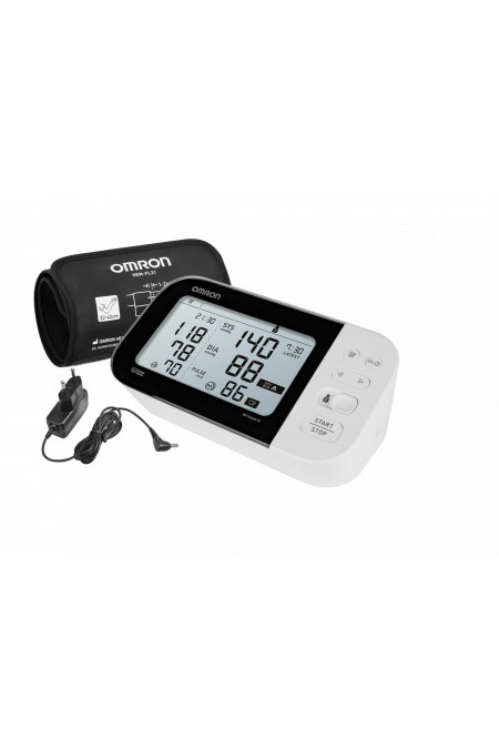 Тонометр OMRON M7 intelli IT с адаптером (белый/серый) 