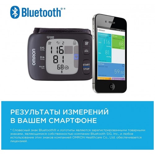 Тонометр Omron RS7 Intelli IT (черный) 9