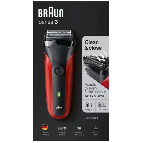 Электробритва Braun 300 Series 3 (красный) 1