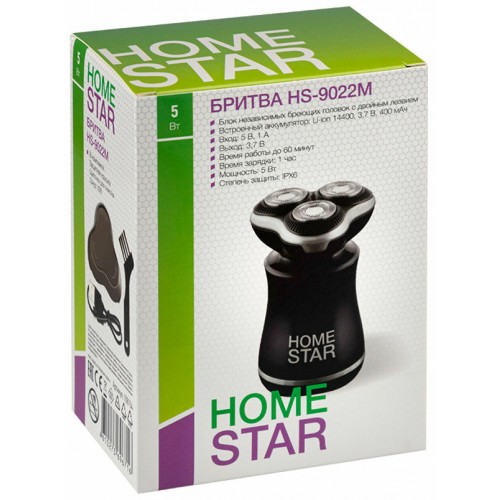 Электробритва HOMESTAR HS-9022M (черный) 1