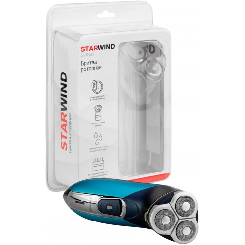 Электробритва STARWIND SSH 1525 (черный/голубой) 5