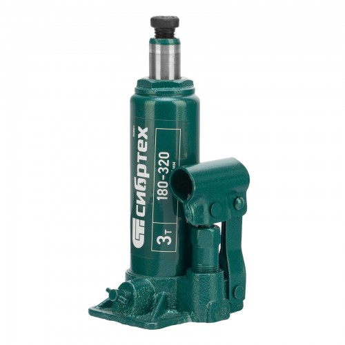 Домкрат бутылочный гидравлический Сибртех 50801 3 т 180-320 мм 8
