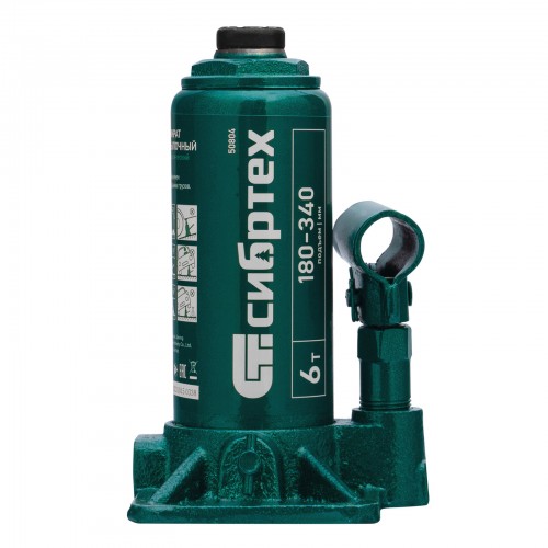 Домкрат бутылочный гидравлический Сибртех 50804 6 т 180-340 мм 3