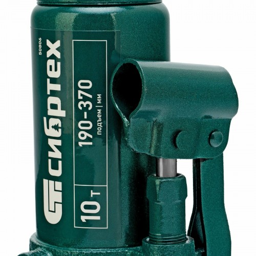 Домкрат бутылочный гидравлический Сибртех 50806 10 т 190-370 мм 9