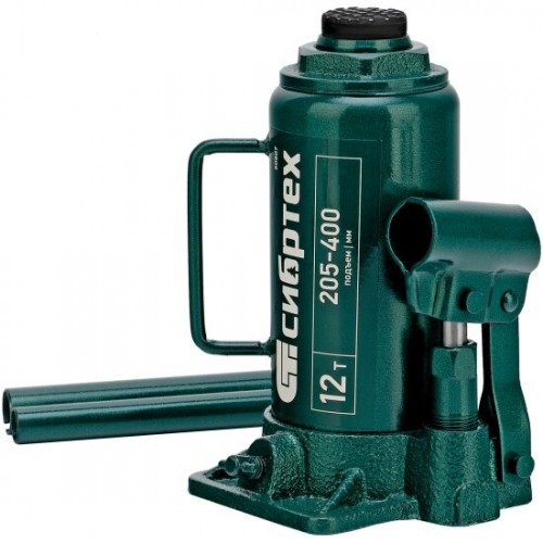 Домкрат бутылочный гидравлический Сибртех 50807 12 т 205-400 мм 