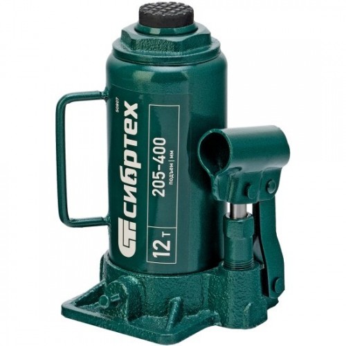 Домкрат бутылочный гидравлический Сибртех 50807 12 т 205-400 мм 1