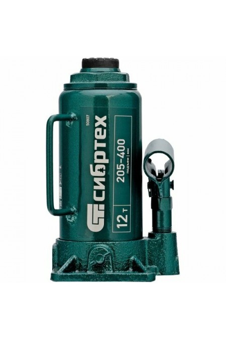 Домкрат бутылочный гидравлический Сибртех 50807 12 т 205-400 мм 2