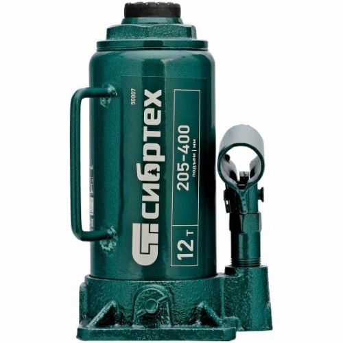 Домкрат бутылочный гидравлический Сибртех 50807 12 т 205-400 мм 2