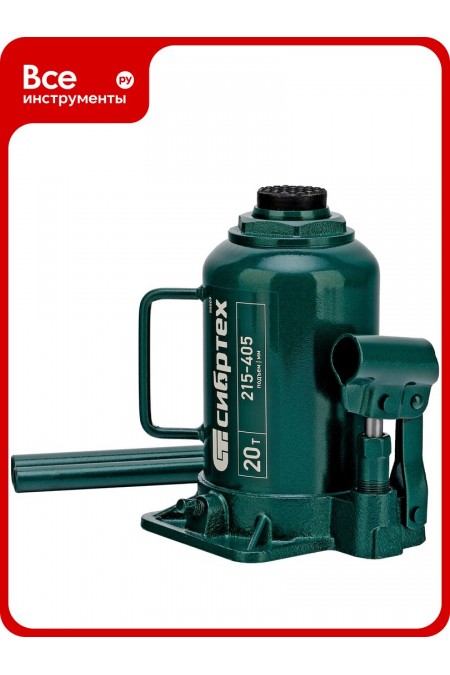 Домкрат бутылочный гидравлический Сибртех 50809 20 т 215-405 мм 