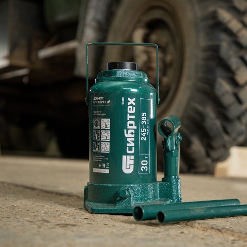 Домкрат бутылочный гидравлический Сибртех 50810 30 т 245-385 мм 