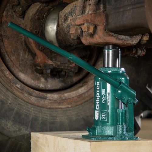 Домкрат бутылочный гидравлический Сибртех 50810 30 т 245-385 мм 3