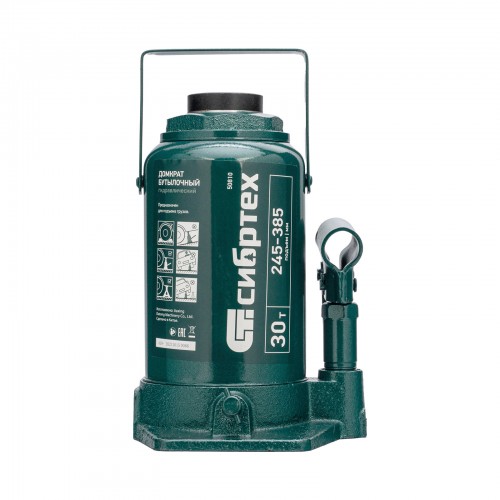Домкрат бутылочный гидравлический Сибртех 50810 30 т 245-385 мм 6