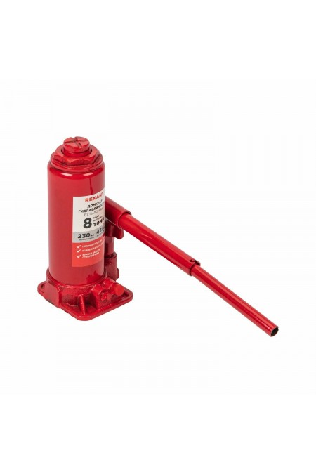 Домкрат гидравлический бутылочный Rexant 80-0612 8т 