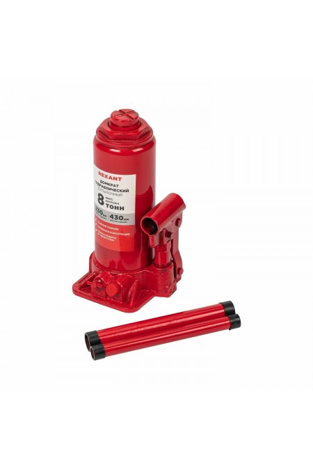 Домкрат гидравлический бутылочный Rexant 80-0612 8т 2
