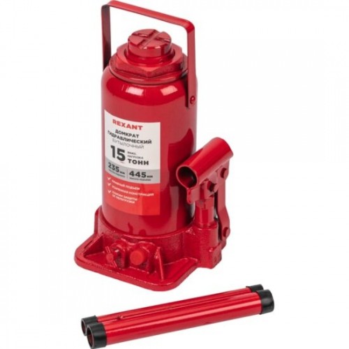 Домкрат гидравлический бутылочный Rexant 80-0615 15т 3