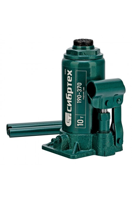 Домкрат гидравлический бутылочный Сибртех 10 т 190-370 мм (50806) 