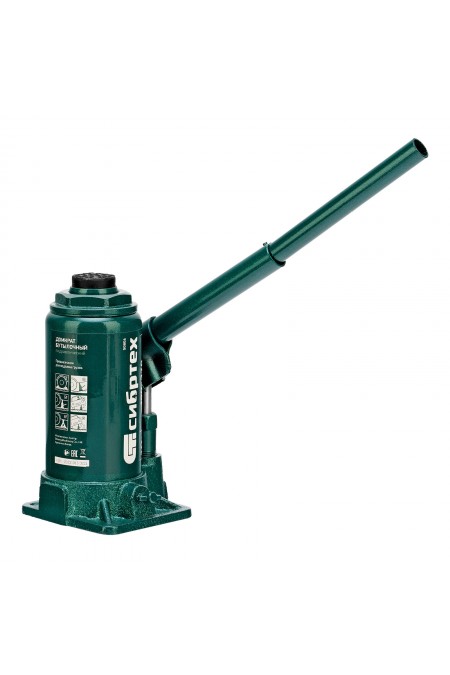 Домкрат гидравлический бутылочный Сибртех 10 т 190-370 мм (50806) 6