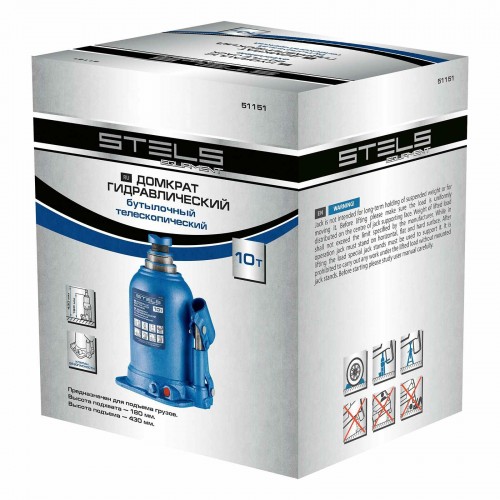 Домкрат гидравлический бутылочный Stels 180-430мм 7
