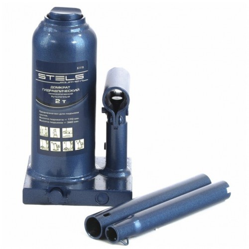 Домкрат гидравлический бутылочный Stels 51115 2т 