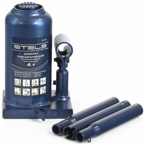 Домкрат гидравлический бутылочный Stels 51116 4 т 
